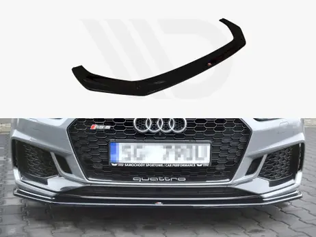 Maxton Design Gloss Black Front Splitter V.2 Audi Rs5 F5 Coupe / Sportback (2017-Up) Certified