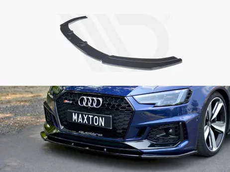 Maxton Design Gloss Black Front Splitter V.1 Audi Rs4 B9 (2017-2019) Top Pick