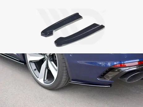 Warranty Included Maxton Design Gloss Black Rear Side Splitters Audi Rs4 B9 Avant (2017-2019)