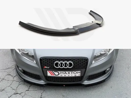 New Arrival Maxton Design Gloss Black Front Splitter V1Audi Rs4 B7 (2006-2008)