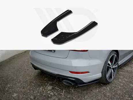 Maxton Design Gloss Black Rear Side Splitters Audi RS3 8V Facelift Sedan (2017-20) Factory Price