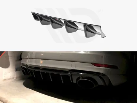 Order Now Maxton Design Gloss Black Rear Diffuser Audi RS3 8V Facelift Sedan (2017-20)