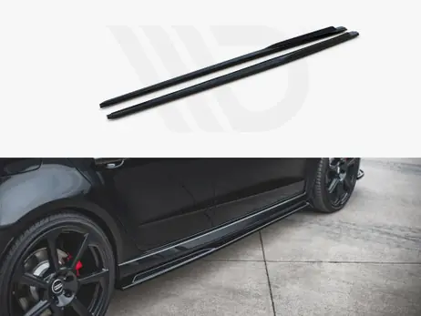 Last Chance Maxton Design Gloss Black Side Skirts Diffusers V.2 Audi RS3 8V Sportback Facelift (2017-Up)