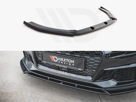 Maxton Design Gloss Black Front Splitter V.4 Audi RS3 8V Facelift (2017-Up) Limited Offer