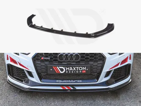 Maxton Design Gloss Black Front Splitter V.2 Audi RS3 8V Facelift Sportback (2017-2020) Top Rated