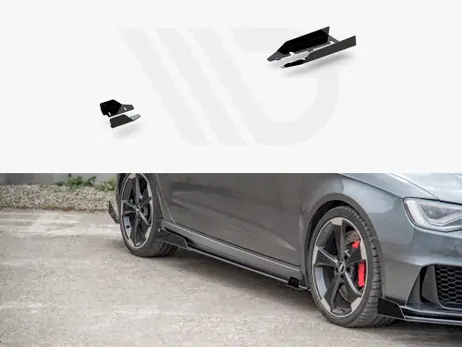 Modern Maxton Design GLOSS FLAPS Side Skirt Flaps Audi RS3 8V Sportback (2015-2016)