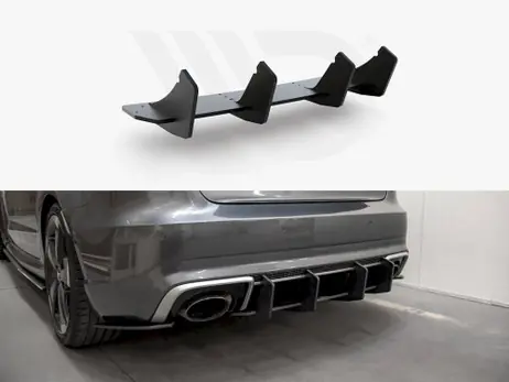 Maxton Design Black Maxton Racing Rear Diffuser V2 Audi RS3 8V Sportback (2015-2016) Brand New