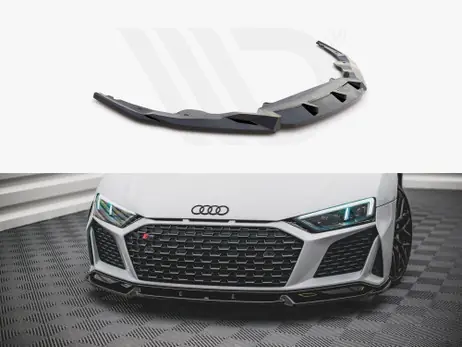 Maxton Design Gloss Black Front Splitter V1 Audi R8 Mk2 Facelift (2018-) Markdown