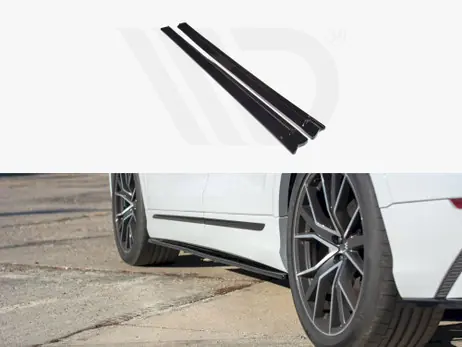 Certified Maxton Design Gloss Black Side Skirts Diffusers Audi Q8 S-Line (2018-)