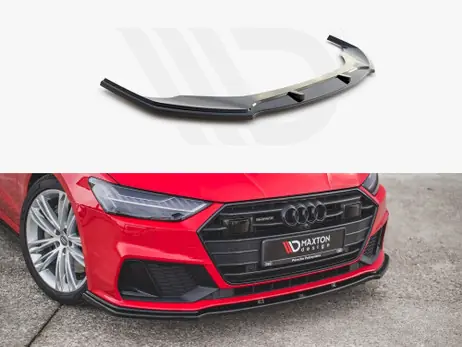 Best Seller Maxton Design Gloss Black Front Splitter V.2 Audi A7 C8 S-Line / S7 C8 (2017-)