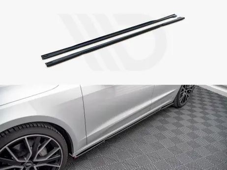Maxton Design Gloss Black Side Skirts Diffusers Audi A7 C8 (2018-) Hot Picks