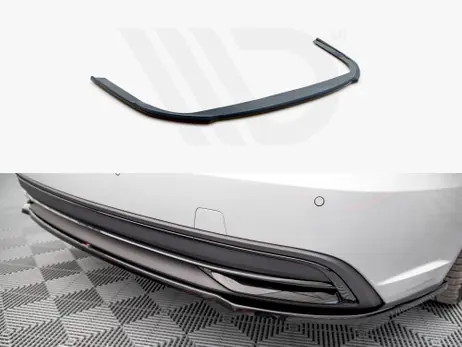 Maxton Design Gloss Black Central Rear Splitter Audi A7 C8 (2018-) Best Choice