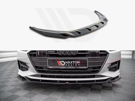 New Arrival Maxton Design Gloss Black Front Splitter V1 Audi A7 C8 (2018-)