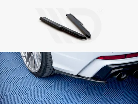 Best Choice Maxton Design Gloss Black Rear Side Splitters Audi A6 C8 S-Line (2018-)