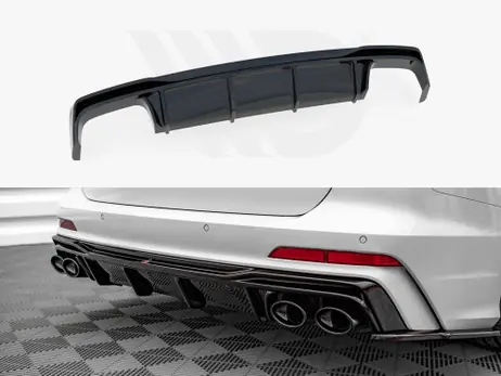 Cheap Maxton Design Gloss Black Rear Valance Audi S6 / A6 S-Line C8 (2018-)