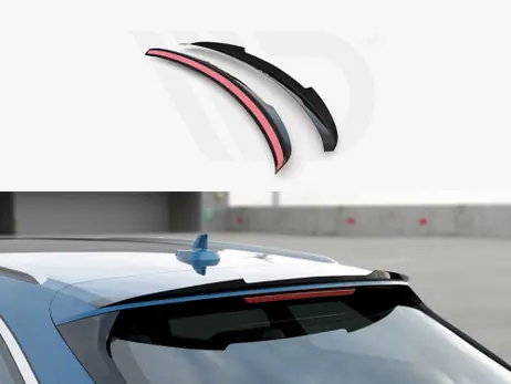 Maxton Design Gloss Black Spoiler Cap Audi S6/ A6 S-Line C8 Avant (2019-) Worldwide Shipping