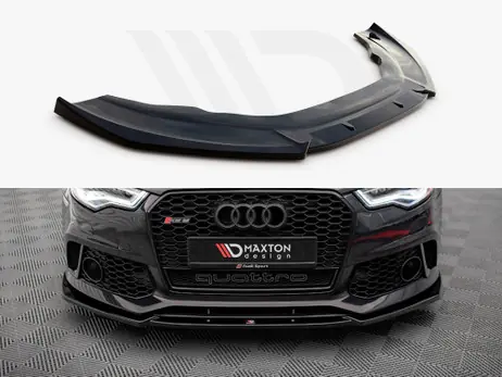 Hassle-Free Returns Maxton Design Gloss Black Front Splitter Audi A6 "Rs6 Look" C7 (2011-2017)