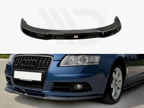 Maxton Design Gloss Black Front Splitter Audi A6 C6 S-Line Pre-Facelift (2004-2008) Today Only