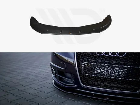 Best Seller Maxton Design Gloss Black Front Splitter Audi A6 C6 S-Line Facelift Sedan (2008-2011)