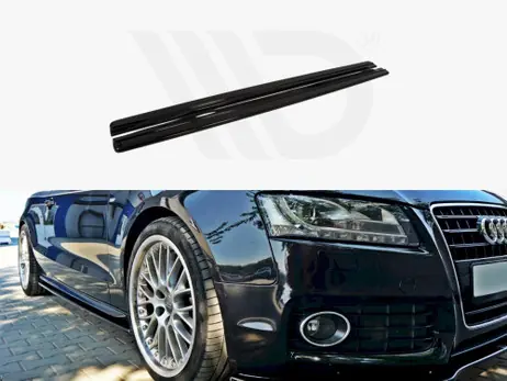 Maxton Design Gloss Black Side Skirts Diffusers Audi S5 / A5 / A5 S-Line 8T / 8T Fl Fan Favorite