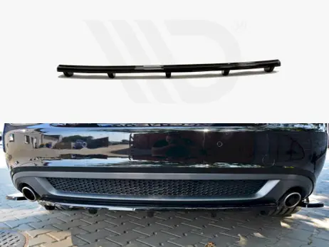 Maxton Design Gloss Black Central Rear Splitter Audi A5 S-Line 8T Coupe / Sportback (With A Vertical Bar) Top Rated