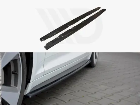 Limited Edition Maxton Design Gloss Black Side Skirts Splitters Audi A5 F5 S-Line Sportback (2016 - Up)