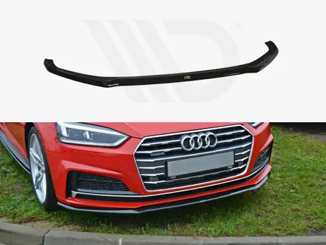 Authentic Maxton Design Gloss Black Front Splitter V.2 Audi S5 / A5 S-Line F5 Coupe / Sportback (2016-)