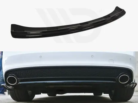 Maxton Design Gloss Black Central Rear Splitter Audi A5 S-Line 8T Fl Coupe / Sportback (2011-2016) Low Price