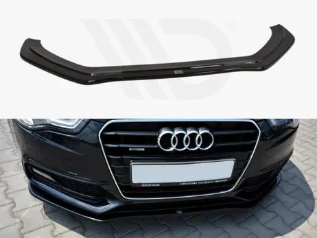 Maxton Design Gloss Black Front Splitter V.2 Audi S5 / A5 S-Line 8T Facelift (2011-2016) No Minimum Order