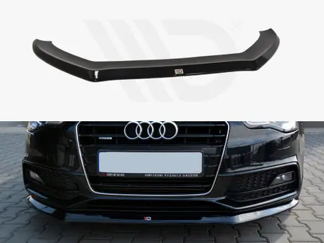 Final Sale Maxton Design Gloss Black Front Splitter V.1 Audi S5 / A5 S-Line 8T Facelift (2011-2016)