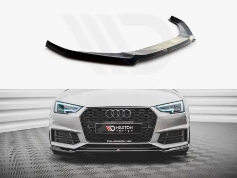 Maxton Design Gloss Black Front Splitter V.4 Audi S4 / A4 S-Line B9 (2015-2019) Special Offer