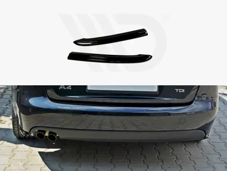 Holiday Sale Maxton Design Gloss Black Rear Side Splitters Audi A4 B8 (Preface)