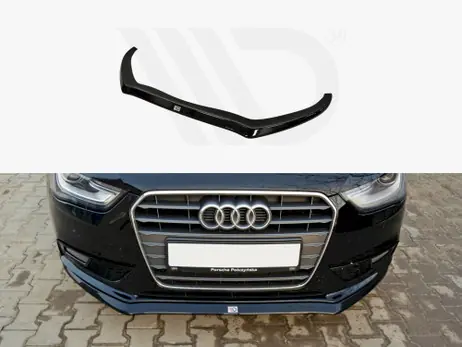Maxton Design Gloss Black Front Splitter V.2 Audi A4 B8 (Facelift) Direct From Factory