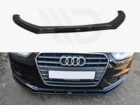 Direct From Factory Maxton Design Gloss Black Front Splitter V.1 Audi A4 B8 Facelift