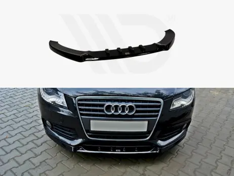 Same Day Shipping Maxton Design Gloss Black Front Splitter V.1 Audi A4 B8 (Preface) (2007-2011)