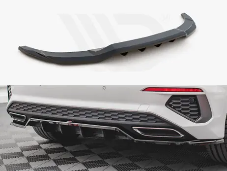 Buy Online Maxton Design Gloss Black Central Rear Splitter (Vertical Bars) Audi A3 S-Line Sportback 8Y (2020-)