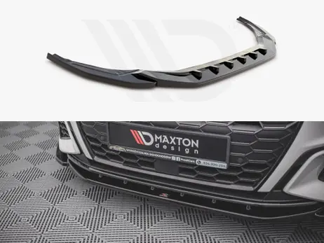 Brand New Maxton Design Gloss Black Front Splitter V.4 Audi S3 / A3 S-Line 8Y (2020-)