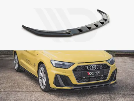 Special Discount Maxton Design Gloss Black Front Splitter V1 Audi A1 S-Line Gb (2018-)