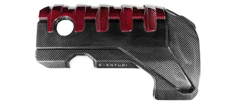 High Quality Eventuri Carbon Fibre Black and Red Engine Cover - RS3 Gen 2 / TTRS 8S / RS3 8Y