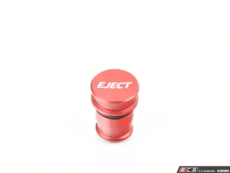Order Now ECS Tuning Billet Power Port Plug - "Eject" - Red Anodized