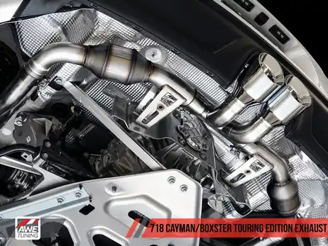 Mega Sale AWE Tuning Touring Edition Exhaust for Porsche 718 Boxster / Cayman - Carbon Fibre Tips