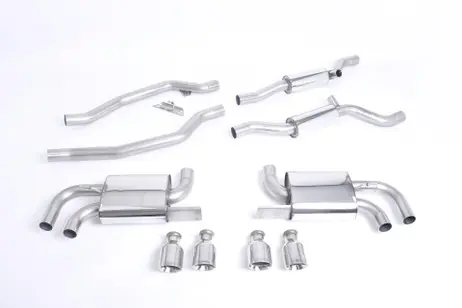 Worldwide Shipping Milltek Cat-back Exhaust - Resonated (quieter). Cup-style - Cayenne - 958 Turbo 4.8 V8 - 2010-2020 - SSXPO111