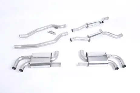 Seasonal Sale Milltek Cat-back Exhaust - Resonated (quieter). OEM-look (uses OE Tips) - Cayenne - 958 Turbo 4.8 V8 - 2010-2020 - SSXPO109