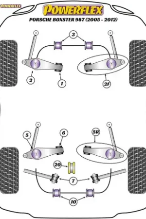 Super Sale Powerflex Track Control Arm & Bush Kit - Boxster 987 (2005-2012) - PF57K-1001