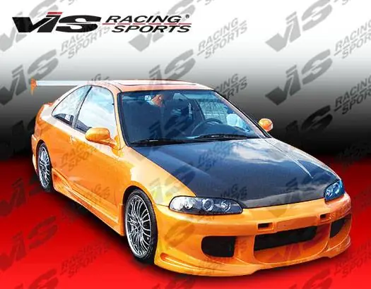 Instant Buy Honda Civic 2DR VIS Racing Ballistix Side Skirts - 92HDCVC2DBX-004