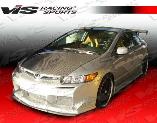 Special Discount Honda Civic 2DR VIS Racing Laser Side Skirts - 06HDCVC2DLS-004