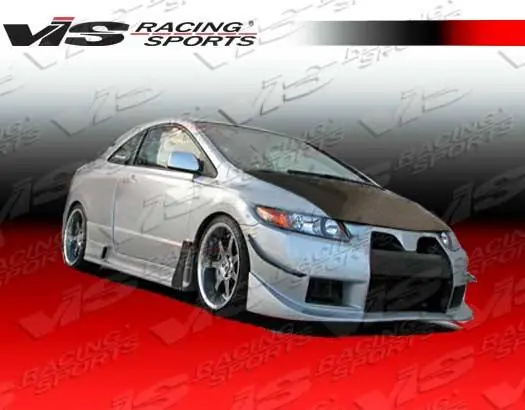 Hot Deal Honda Civic 2DR VIS Racing Wide body GT Side Skirts - 06HDCVC2DWBGT-004