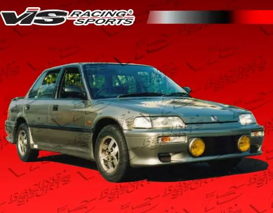 Wholesale Honda Civic 4DR VIS Racing Techno R Side Skirts - 88HDCVC4DTNR-004