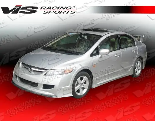 Affordable Honda Civic 4DR VIS Racing Techno R-2 Side Skirts - 06HDCVC4DTNR2-004