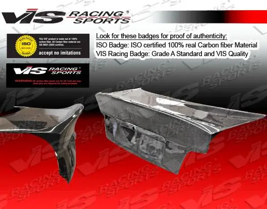Holiday Sale BMW 3 Series 2DR VIS Racing CSL Euro Fiberglass Trunk - 92BME362DCSL-020